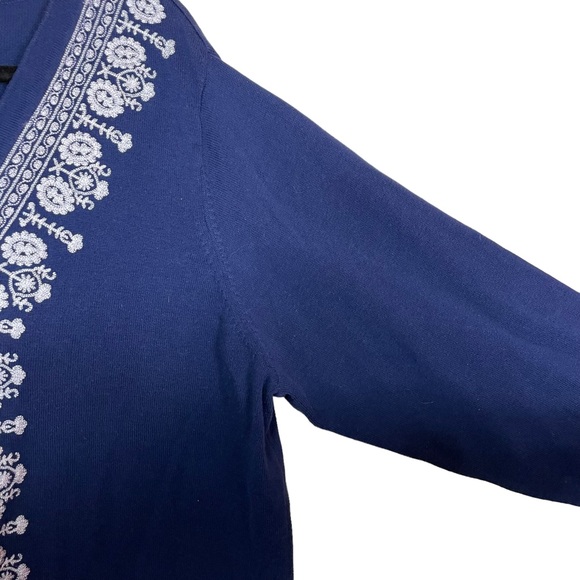 Cynthia Rowley Woman Ornate Heavily Embroidered Button Down Cotton Cardigan 3XL - Picture 9 of 16